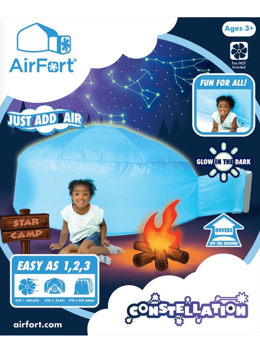 AirFort Packable Kids Play Tent - Light Blue